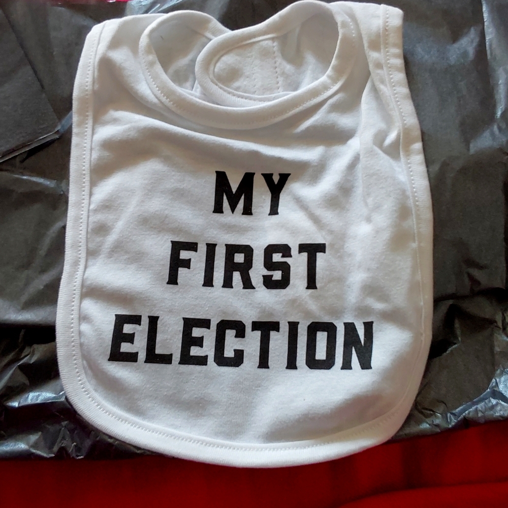Brand-new election day baby bib